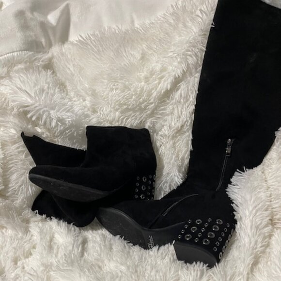 Sbicca Vintage Collection Black Suede Boots Black Size 61/2 - Picture 3 of 8